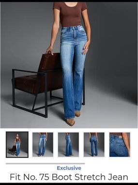 Fit No. 75 Buckle Black Boot Stretch Jean